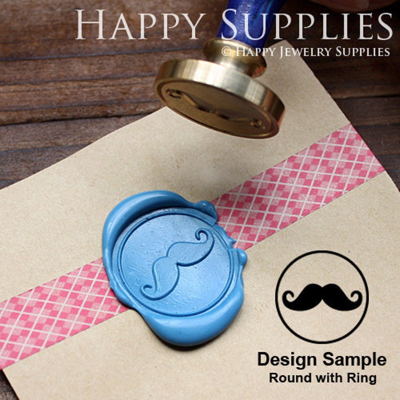 Custom Wax Seal Stamp / Personalized Brand Logo Sealing Wax Stamp / Design Your Own Wax Seal Stamp / Wedding Metal Stamp WS001 image 6