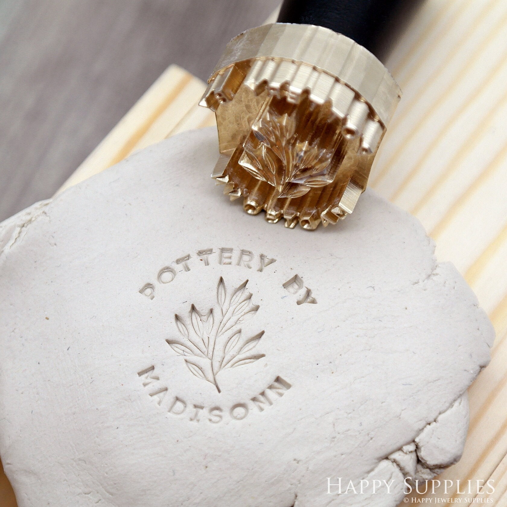 Custom Pottery Stamp Personalized With Your Initials or Symbol