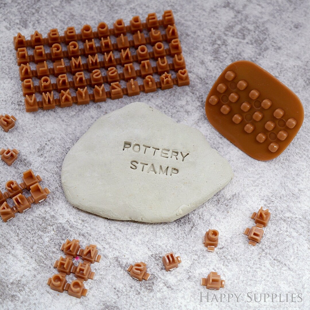 Alphabet Stamp, Mini Letter Stamps, Pottery Stamp, Polymer Clay Stamp