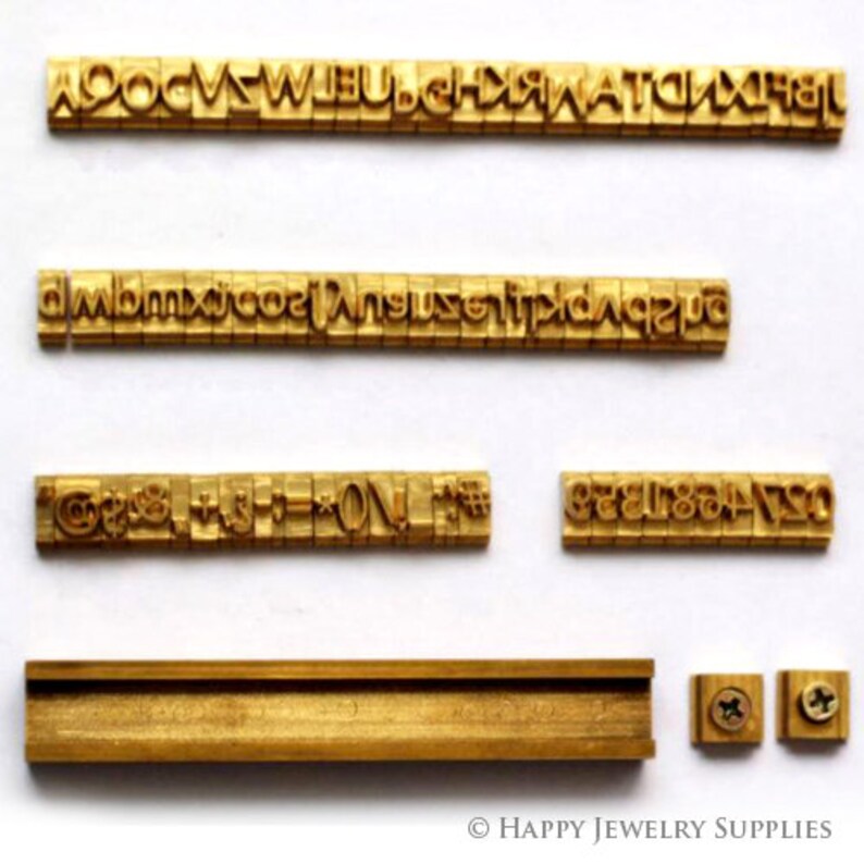 Custom Leather Stamp 26 Alphabet Stamp Brass Metal Stamp / Etsy