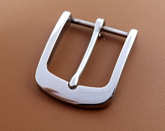 40mm Stainless Steel Belt Buckle, Shiny Finished Leather Buckle, Leather Craft Belt Fitting, Leather Strap Fastener Hardware