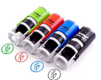 Niestandardowy mini stempel do karty lojalnościowej, niestandardowy mini stempel samotuszujący, niestandardowy mini stempel z gumowym logo, stempel do karty kawowej, niestandardowy stempel do karty lojalnościowej