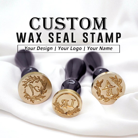 Personalized Initial Sealing Wax Stamp Custom Wax Seal Stamp Single Letter  Wax Seal Stamp Wax Seal Stamp Kit Letter With Flower 