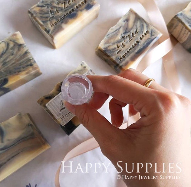 CRASPIRE Handmade Soap Stamp Moon Star Acrylic Soap Stamp with 1.57  Removable Handle Embossing Soap Stamps Soap Making for Cookie Clay Pottery