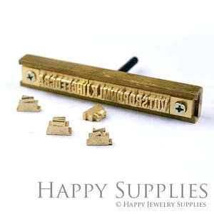Custom Leather Stamp 26 Alphabet Stamp Brass Metal Stamp / Interchangeable Wood Brand Iron Heat Emboss w Letter T-slot Holder Soldering Iron