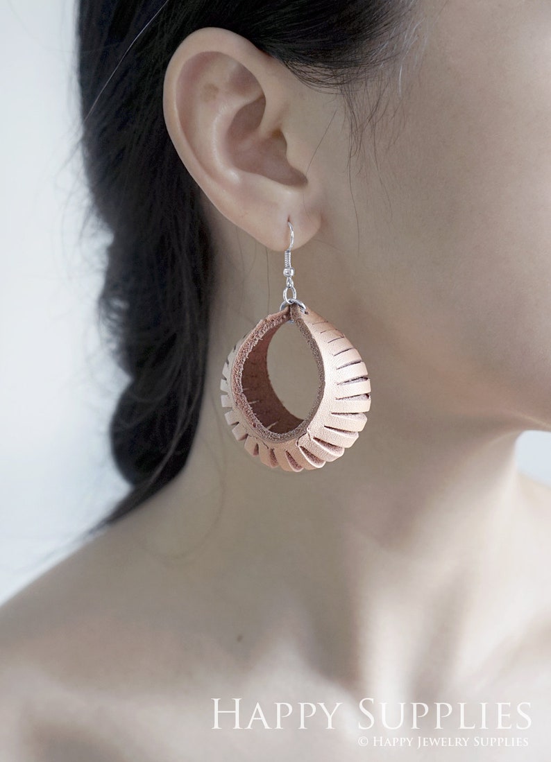 Leather Cutting Die Earring Twisted Leather Earrings Leather Etsy