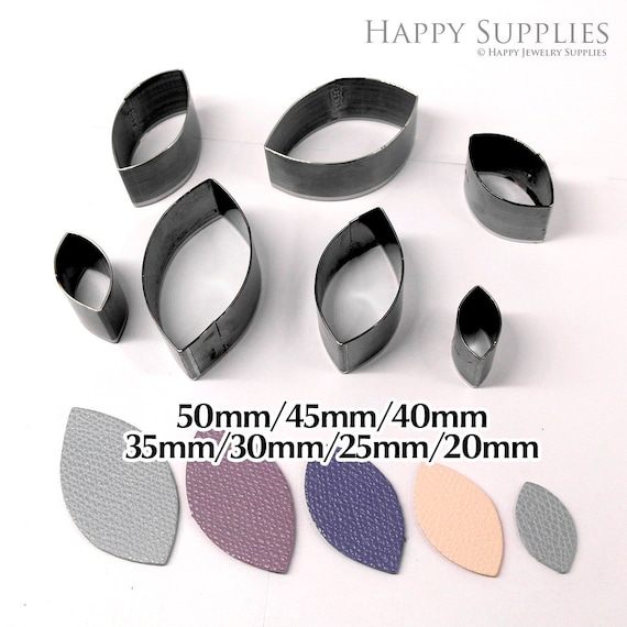 20-55mm Leaf Eye Teardop Leather Cutting Die Earring / Leather Die Cut Mold / Leather Earrings Die Cutter / Polymer Clay Cutters