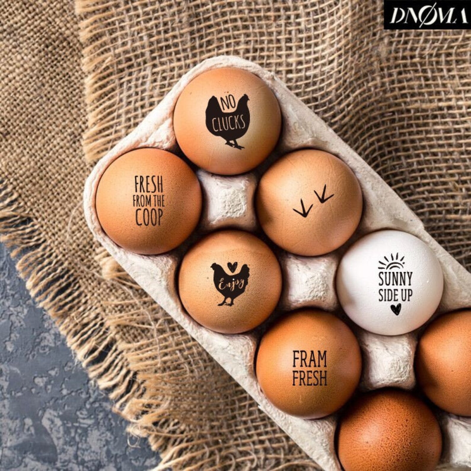 Egg Stamp Set Fresh AF Chick Egg Stamp Custom Egg Carton Etsy
