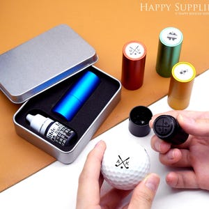 Aangepaste golfbalstempeldoos, gepersonaliseerde golfstempels, cadeau voor golfer, golfbalmarkering, golfaccessoires, cadeaus voor mannen, Vaderdagcadeau