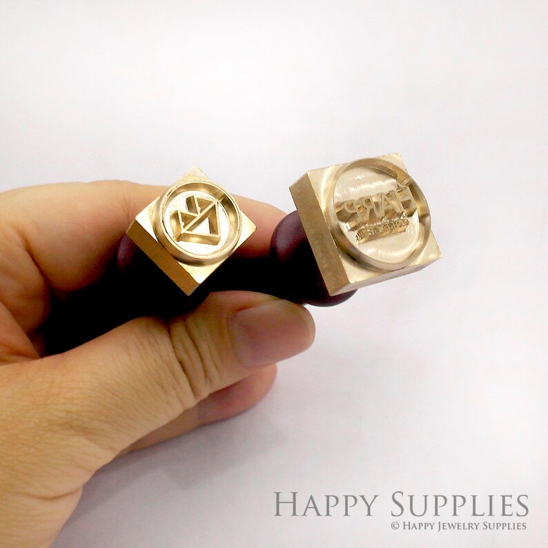 Custom Ice Cube Stamp in Brass / Custom Logo Ice Cube Mold / Etsy