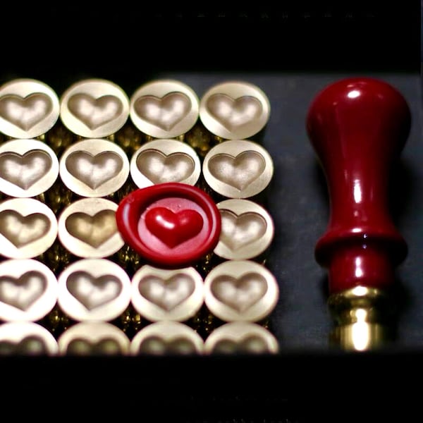 Wax Seal Stamp - 1pcs 15mm 3D Heart Wax Seal Stamp / Wedding Wax Seal Stamp / Sealing Wax Stamp (MIN) - SC/BT