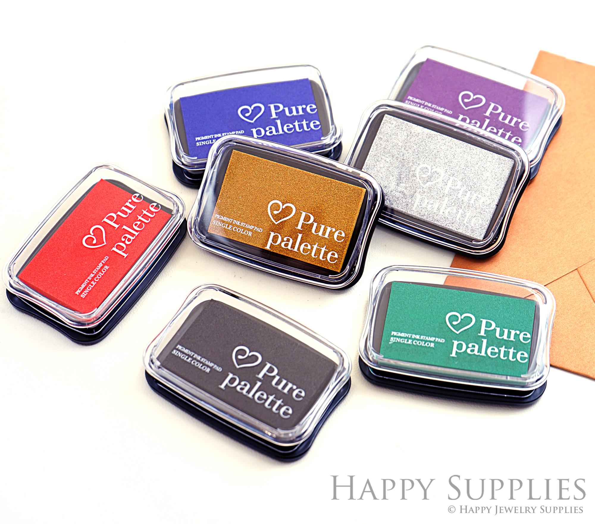 Zhongtou Tampone per Timbri 15 Colori Inchiostro Non Tossico Lavabile per Scrapbooking, Bambini, Rainbow DIY Craft
