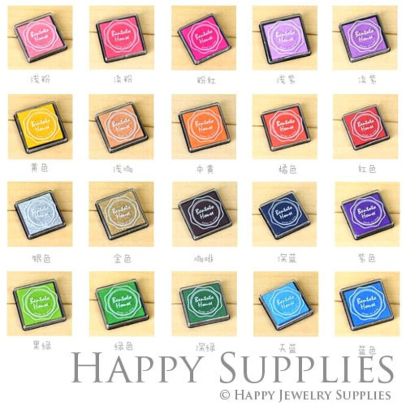 Set of 20 Colors Rubber stamp Ink pad for DIY scrapbook Etsy