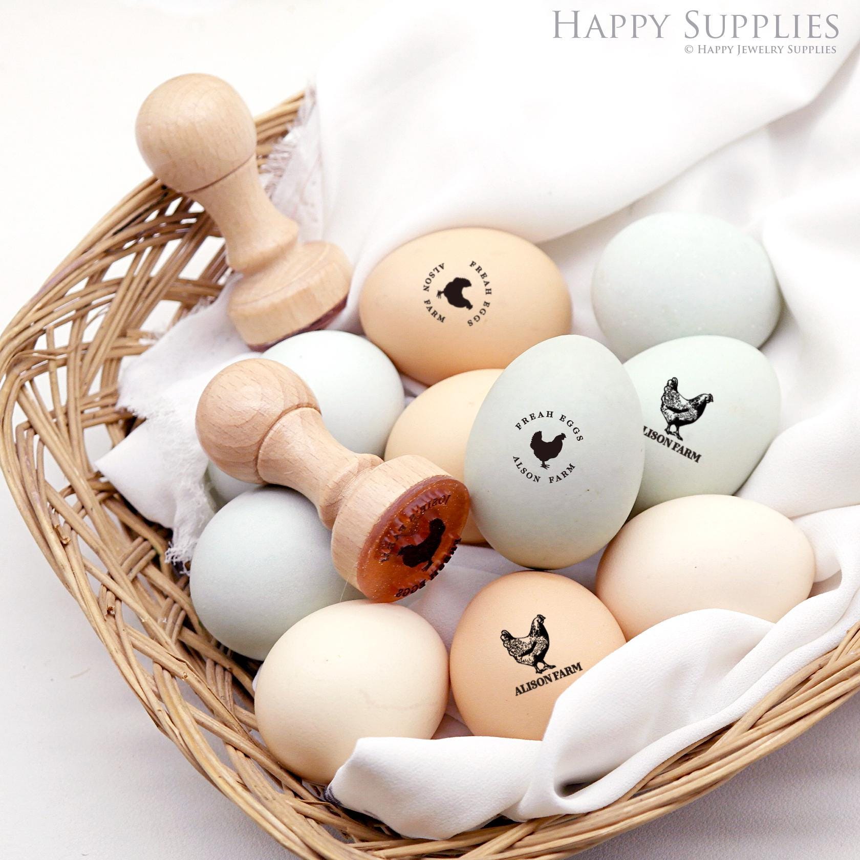 Timbro Per Uova Fresche - Con Tampone Inciso 'Fresh Eggs' - Per Fattoria, Pollaio E Casa - Foto 11