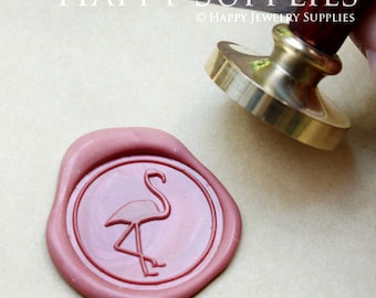 Timbre de sceau de cire - 1pcs Flamingos / Crane Metal Stamp / Wedding Wax Seal Stamp / Sealing Wax Stamp (WS022)