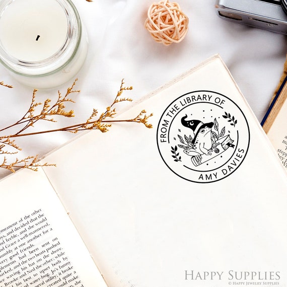 Personalised From the Library of Stamp, Eco-friendly Rubber Stamp
