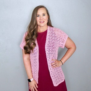 Crochet Cardigan Pattern, Katie Cardigan, Instant Download