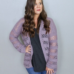 Crochet Cardigan Pattern | Magnolia Cardigan PDF | Women&#39;s Lacy Lightweight Cover‑Up | Digital Download