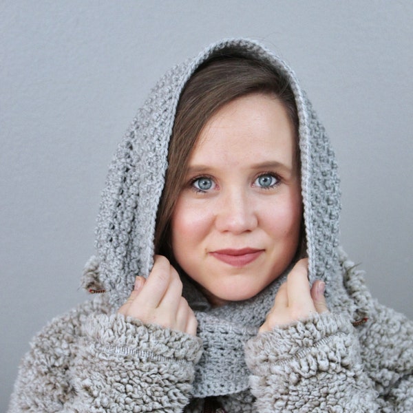 Hooded Cowl Crochet Pattern, Crochet Cowl, Crochet Hooded Cowl, Little Textures Hooded Cowl, Instant Download