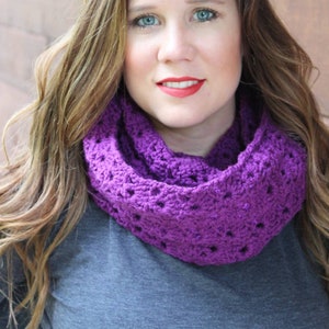 Infinity Scarf Crochet Pattern, Sarah Scarf, Instant Download image 1