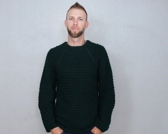 Men's Pullover Sweater Crochet Patterns, Dude Pullover, Instant Download