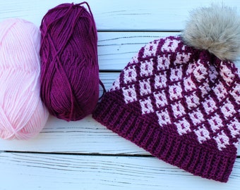 Crochet Pattern, Crochet Hat, Illusion Hat, Instant Download