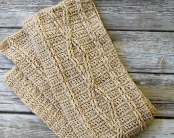 Crochet Scarf Pattern, Crossroads Cabled Scarf (Instant PDF Download)