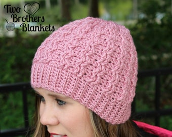 Cabled Hat Crochet Pattern, Cabled Unixsex Crochet Hat, Crochet Toque, Crochet Beanie, Jenny Beanie, Instant Download