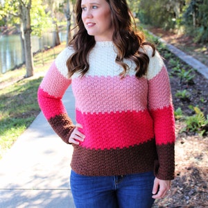 Crochet Sweater Pattern, Michelle Sweater, Instant Download