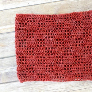 Valerie Cowl Crochet Pattern, Filet Crochet Cowl, Instant Download