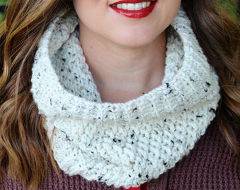 Savannah Cowl Crochet Pattern: Unisex Textured Scarf (Instant Download)