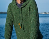 Men's Alpine Stitch Crochet Hoodie Pattern, Dutton Hoodie, Gifts for Him (PDF Download)
