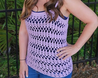 Crochet Tank Top Pattern, Sarasota Tank, Instant Download