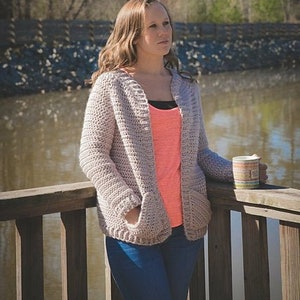 Cardigan with Pockets Crochet Pattern, Crochet Cardigan, Women&#39;s Cardigan, Charlotte Cardigan, Instant Download