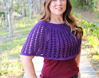 Lacy Crochet Poncho Pattern - Katie Poncho (Instant PDF Download)