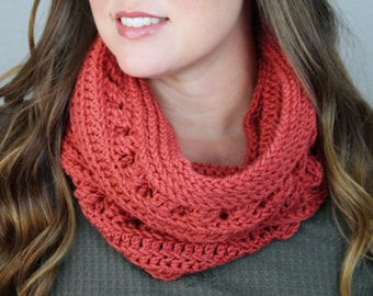 Infinity Scarf Crochet Pattern, Cabled Crochet Scarf, Crochet Cowl, Catherine Cowl, Instant Download