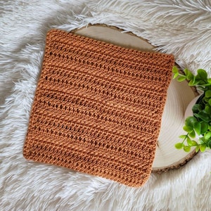 Crochet Dishcloth Pattern, Larkin Washcloth, Instant Download