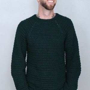 Men's Crochet Sweater Pattern, Pullover Raglan Sweater, Crochet Sweater for Boys, Boys Crochet Pullover, Men's Gift Idea, Instant Download