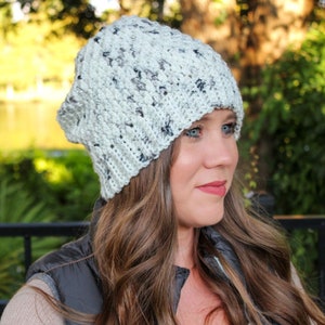 Slouch Hat Crochet Pattern, Messy Bun Hat, Unisex Crochet Hat, Savannah Slouch, Instant Download