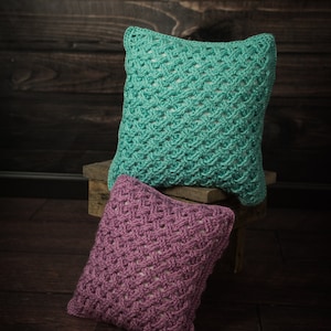 Cabled Pillow Cover Crochet Pattern, Celtic Weave Pillow Cover, Crochet Home Decor, Instant Download