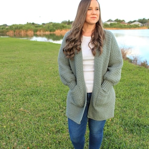 Women's Crochet Cardigan Pattern, XS-5X, Camellia Cardigan, Instant Download