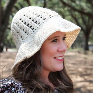 Crochet Sun Hat Pattern, Bonnie Bell Sun Hat, Instant Download