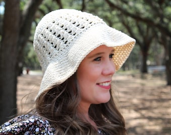 Crochet Sun Hat Pattern, Bonnie Bell Sun Hat, Instant Download