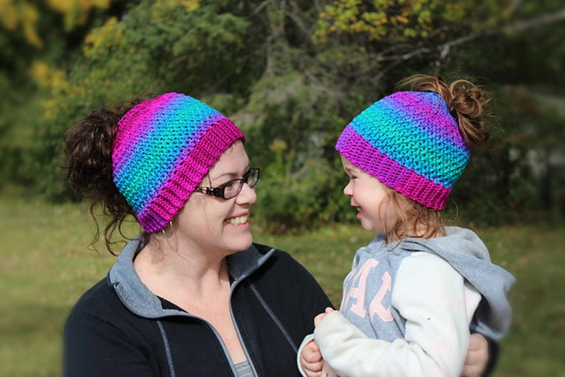 Slouch Hat Crochet Pattern, Messy Bun Hat, Unisex Crochet Hat, Savannah Slouch, Instant Download image 7