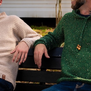 Men's Crochet Hoodie Pattern, Modern Crochet Hoodie, Alpine Crochet Stitch Sweater, Men's Crochet Sweater, S-5X, Instant Download PDF image 10