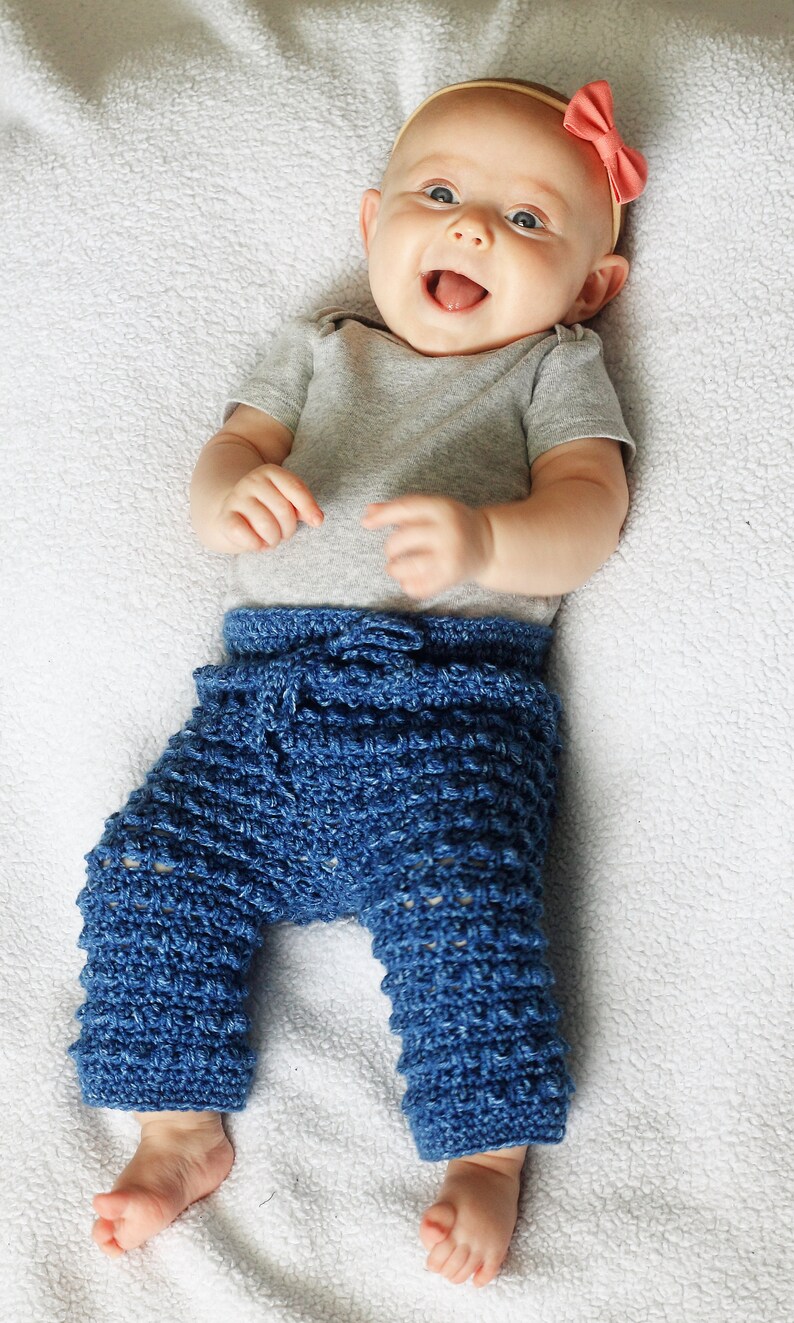 Crochet Baby Pants Pattern Little Textures Baby Pants Crochet Etsy