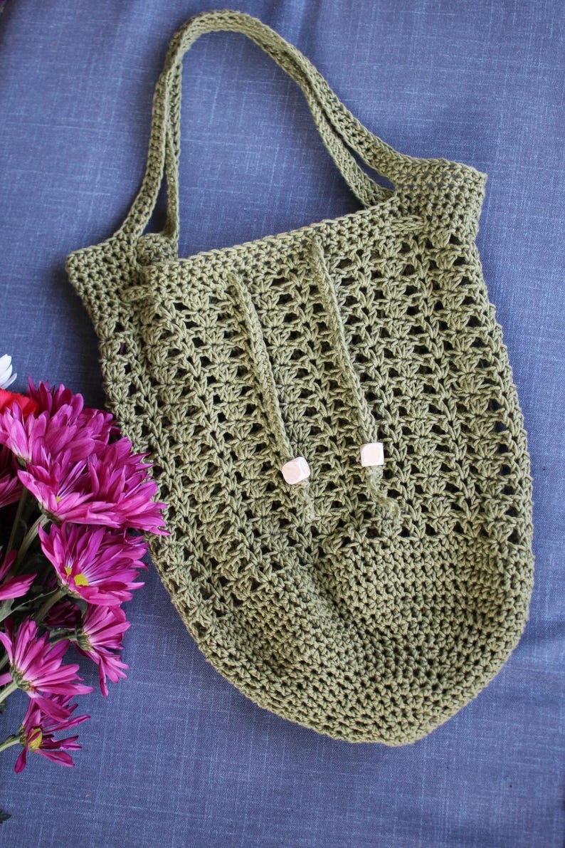 Crochet Market Bag Pattern Bundle – 5 Reusable Tote & Mesh Designs (PDF ...