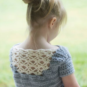 Crochet Top Pattern, Lacy Tee, Instant Download