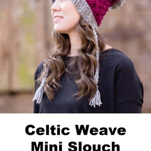 Celtic Weave Hat Crochet Pattern, Cabled Crochet Hat, Instant Download image 8