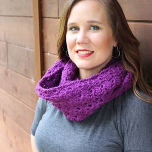 Infinity Scarf Crochet Pattern, Sarah Scarf, Instant Download image 4